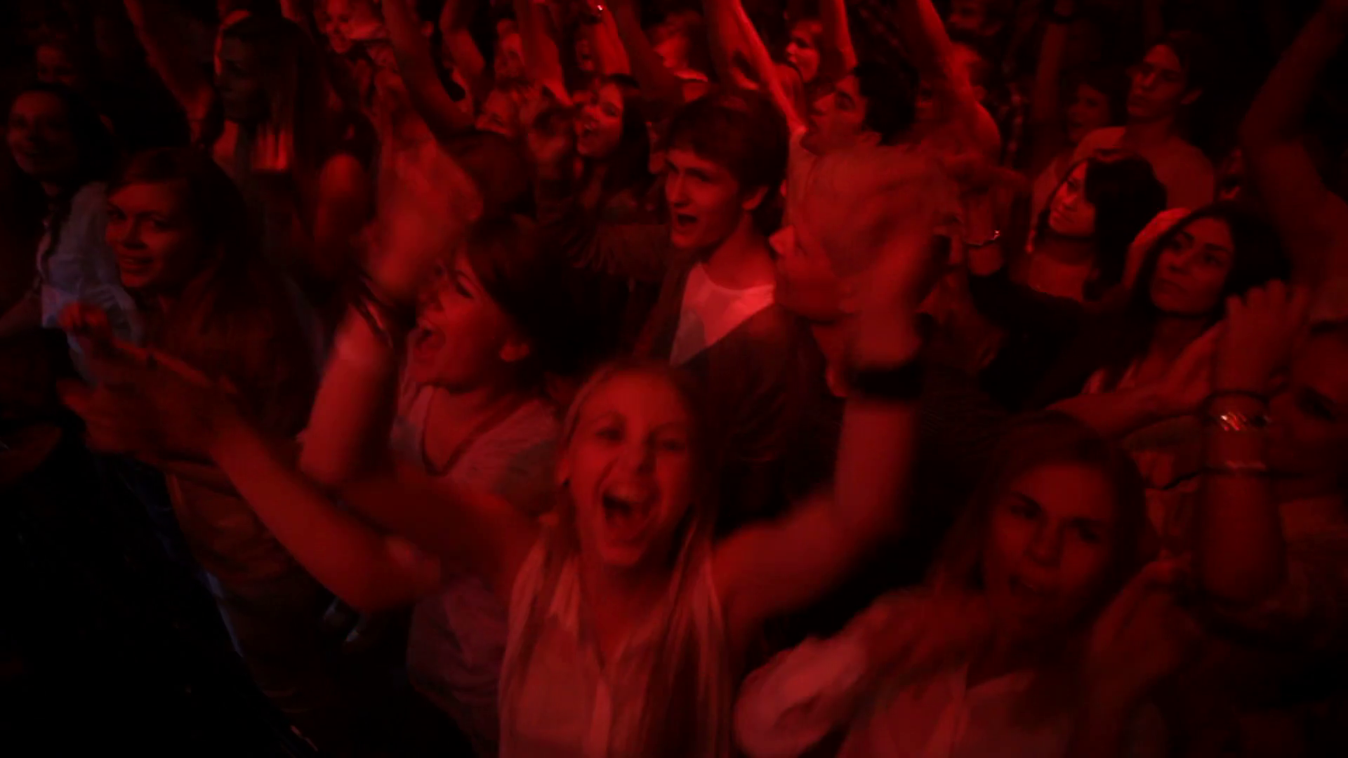 Excited Party Crowd At Concert To Dance Rave Stock Footage SBV ...