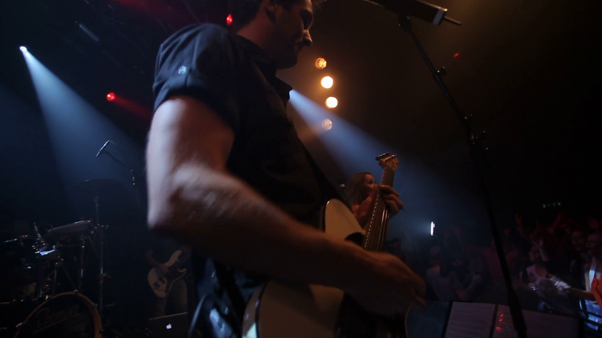Rock Guitar Man At Concert Portrait With Stock Footage SBV-352400547 ...