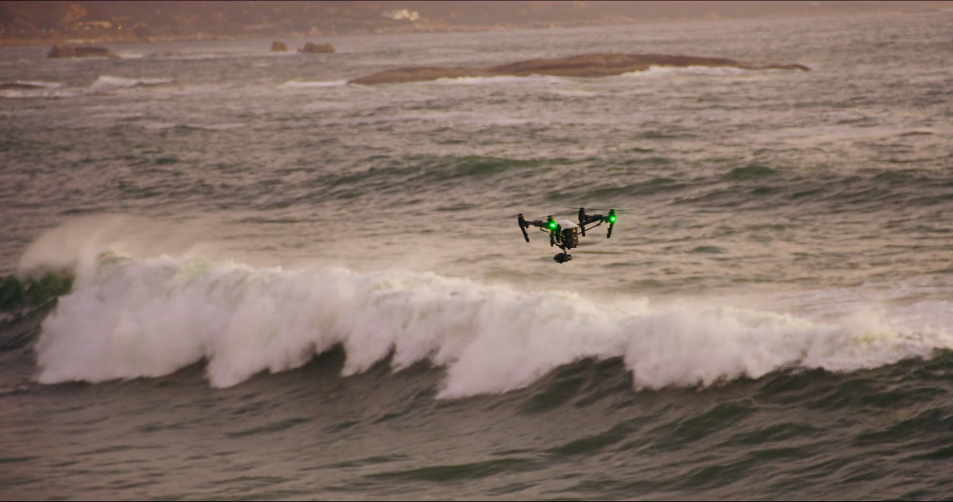 Drone Ocean Flight Of Technology In Air Stock Footage SBV-352832715 ...