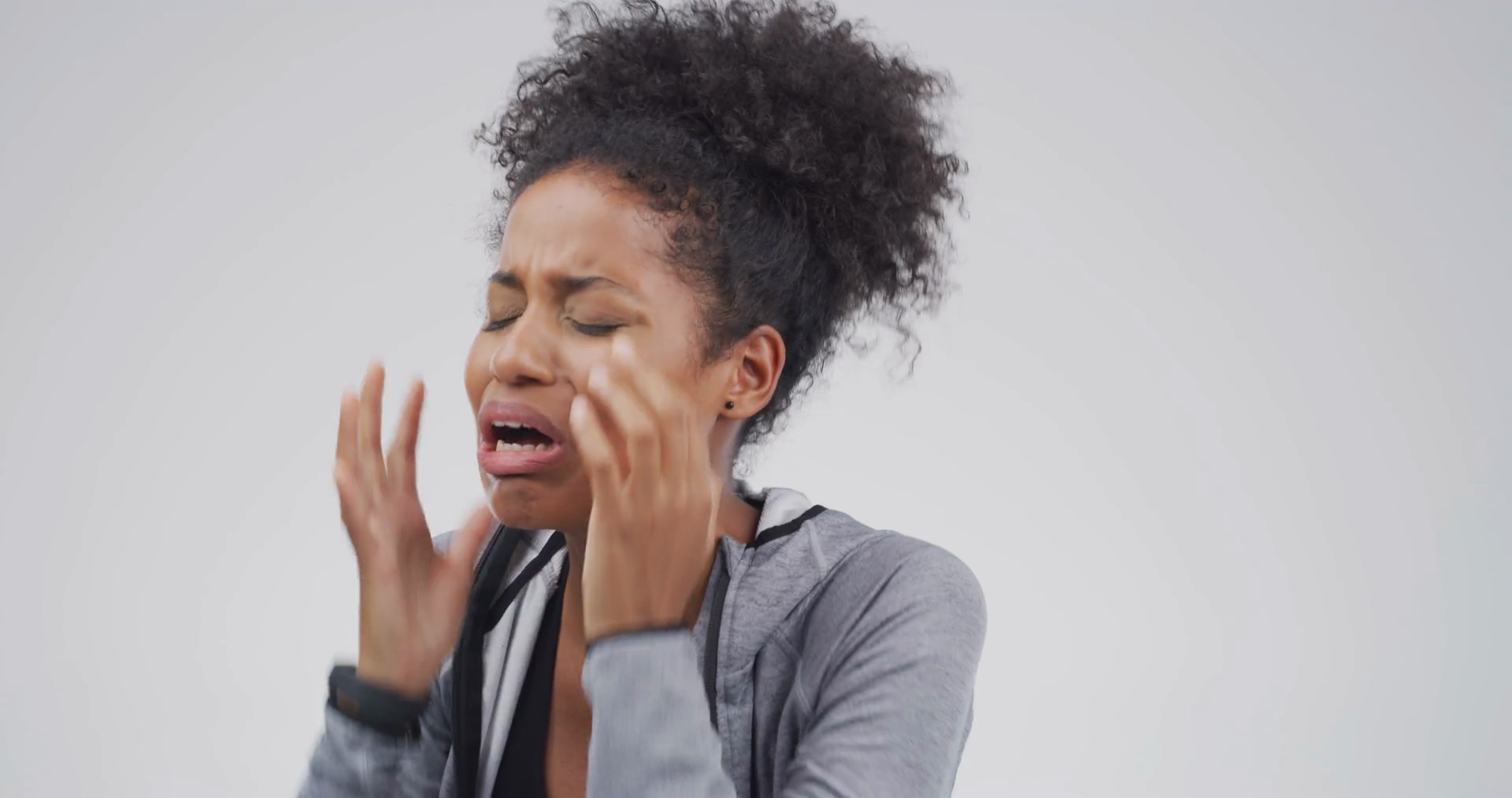 Sad Crying Black Woman With Depression In Stock Footage SBV-353364131 ...