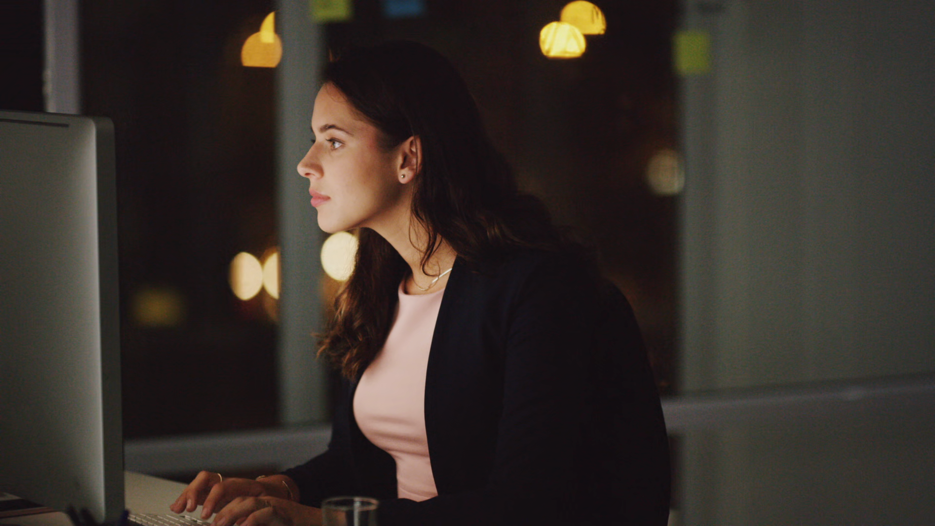 Computer Night Collaboration With Manager Stock Footage SBV-353733701 ...