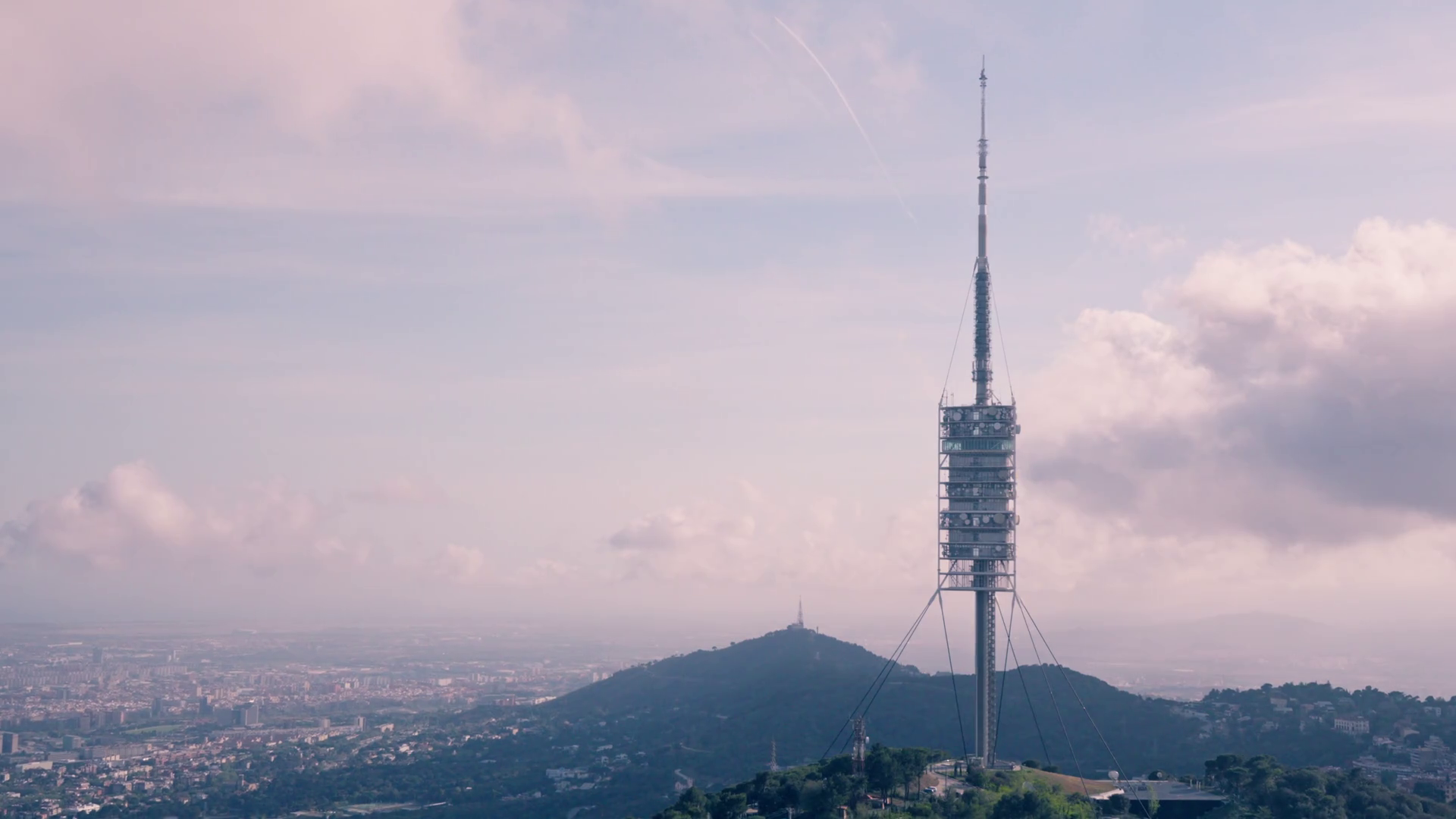 A Majestic Tower Overlooking Picturesque Stock Footage SBV-348417246