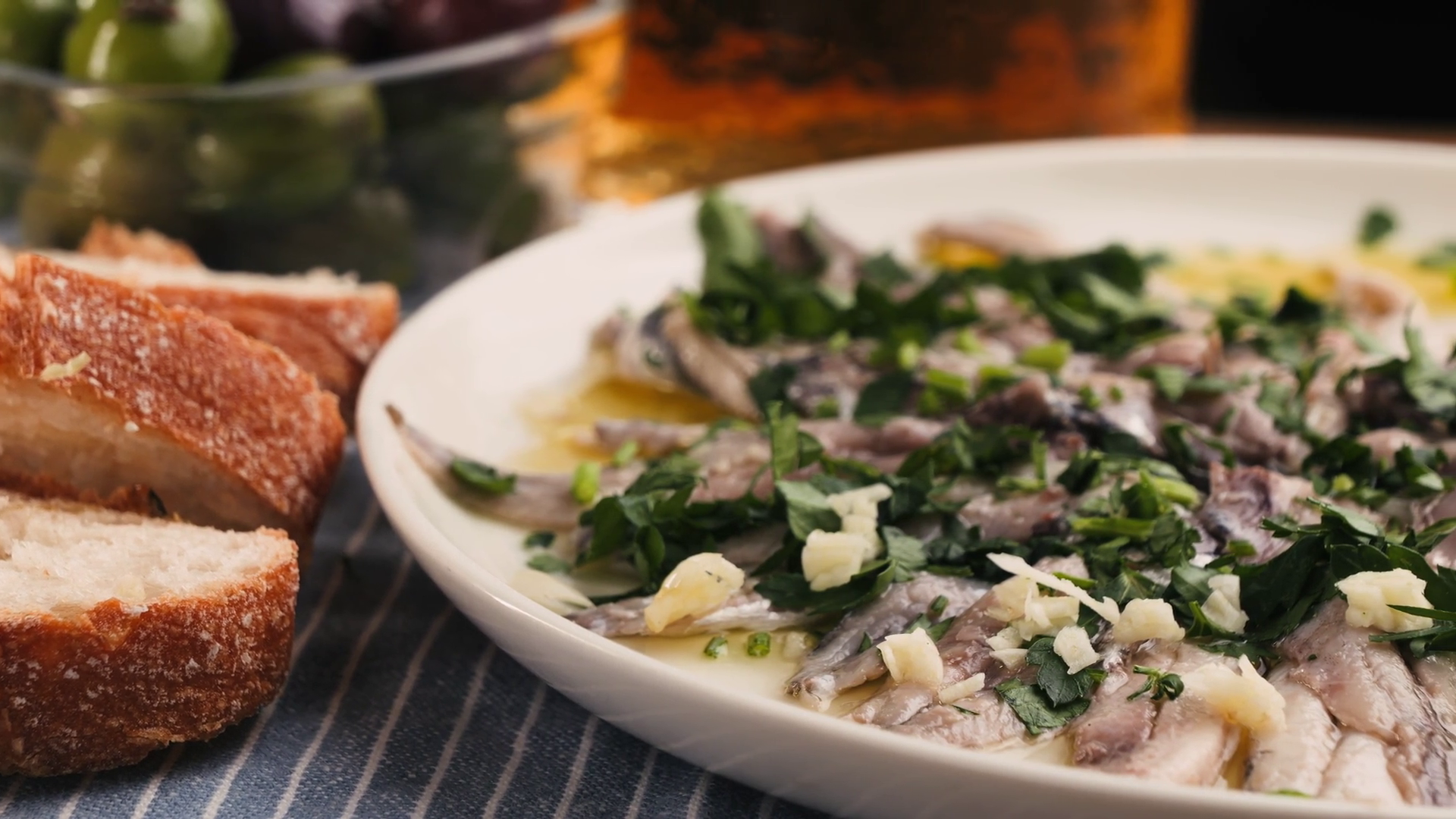 Fresh Sea Sardines Anchovy Fish Mullus On Stock Footage SBV-352251753 ...