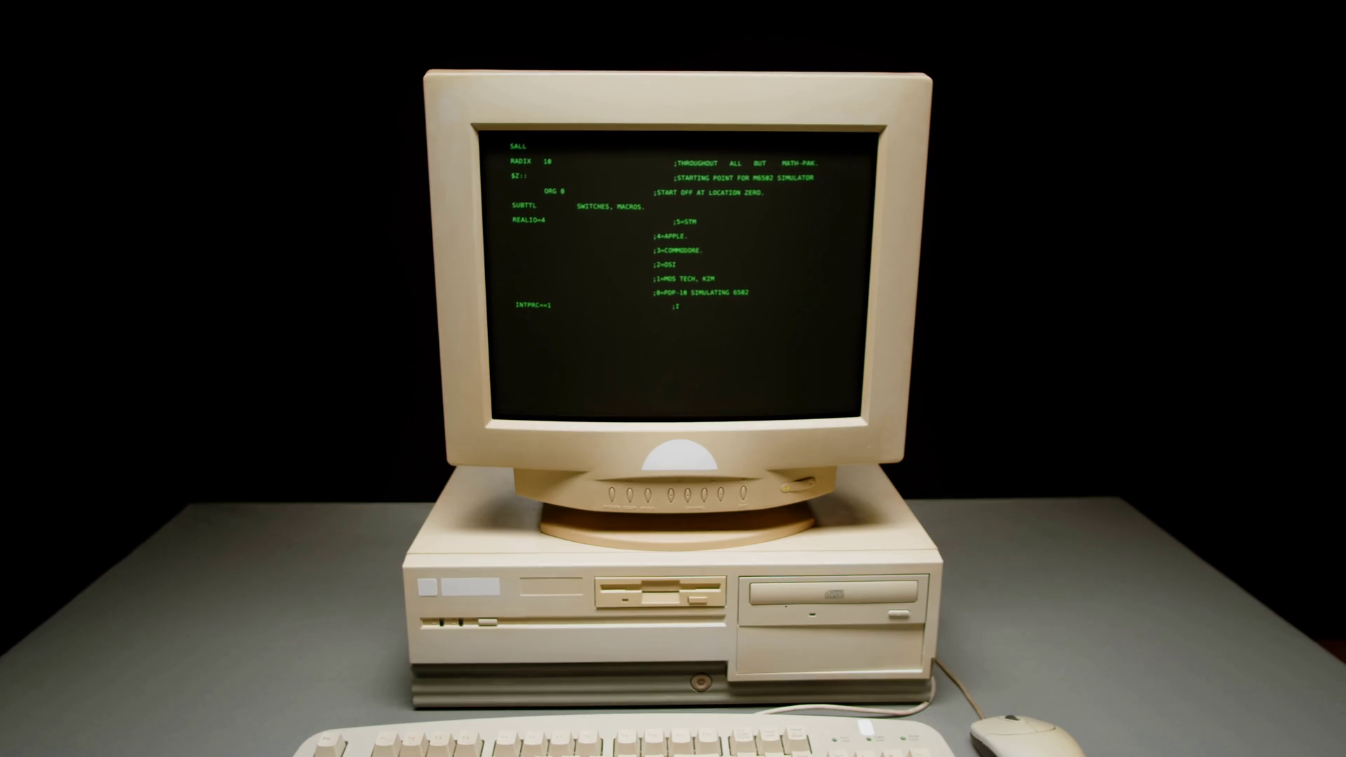 Retro Pc With Loading Code Console Stock Footage SBV-347754598 ...