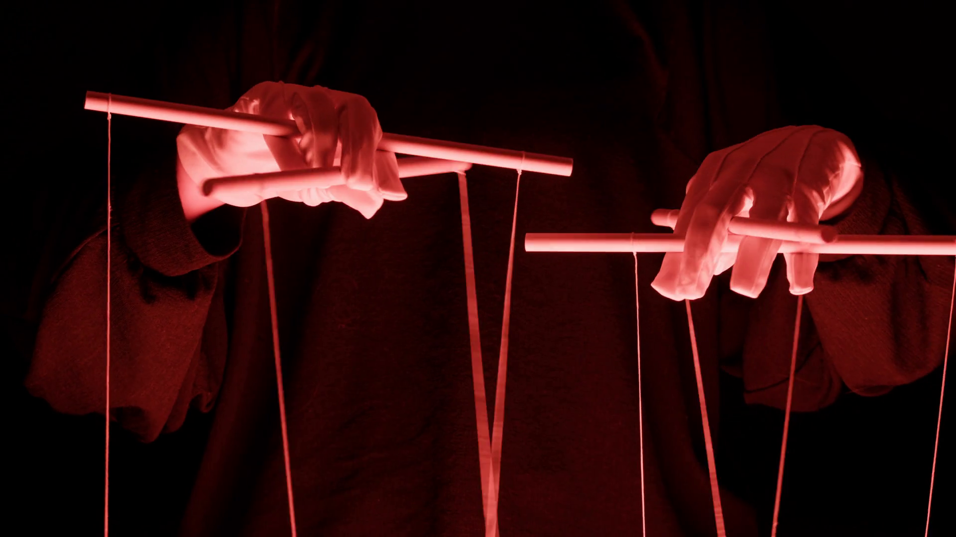 The Puppeteer Controls Puppets In Theater In Stock Footage SBV ...