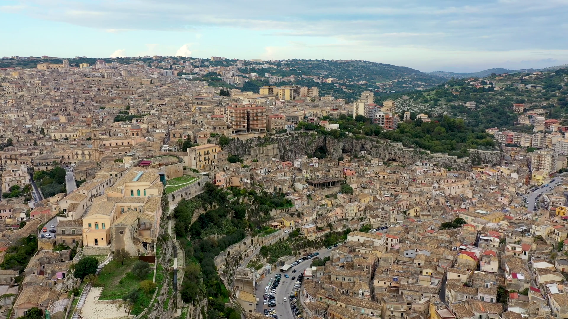 Aerial View Of Modica Sicily Italy Modica Stock Footage SBV-351989531 ...