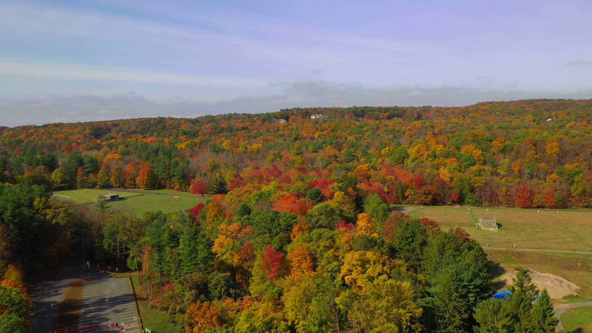 Aerial Pan View Of Colorful Trees In Autumn Stock Footage SBV-346753374 ...