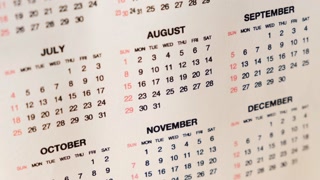 Close up of a new calendar. Concept of starting of new year.