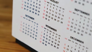 Close up of a new calendar. Concept of starting of new year.