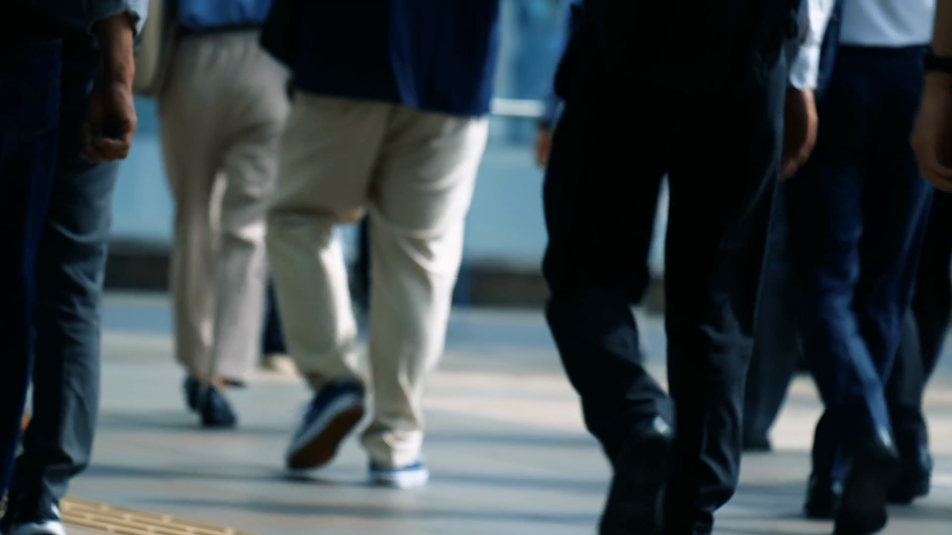 Slow Motion Crowd Of People Walking At Stock Footage SBV-352684123 ...