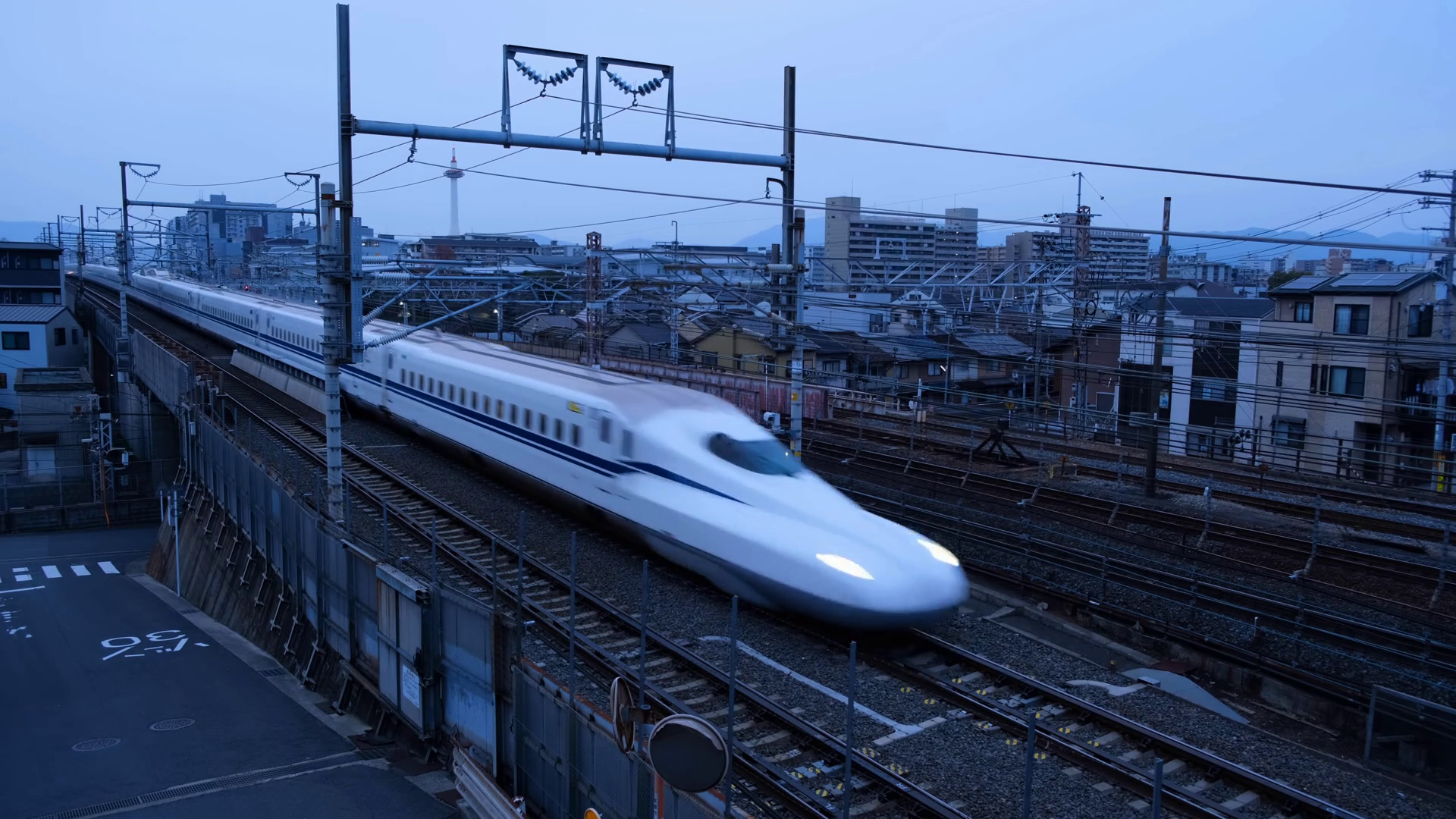 High Speed Bullet Train Shinkansen Passing Stock Footage SBV-352465918 ...