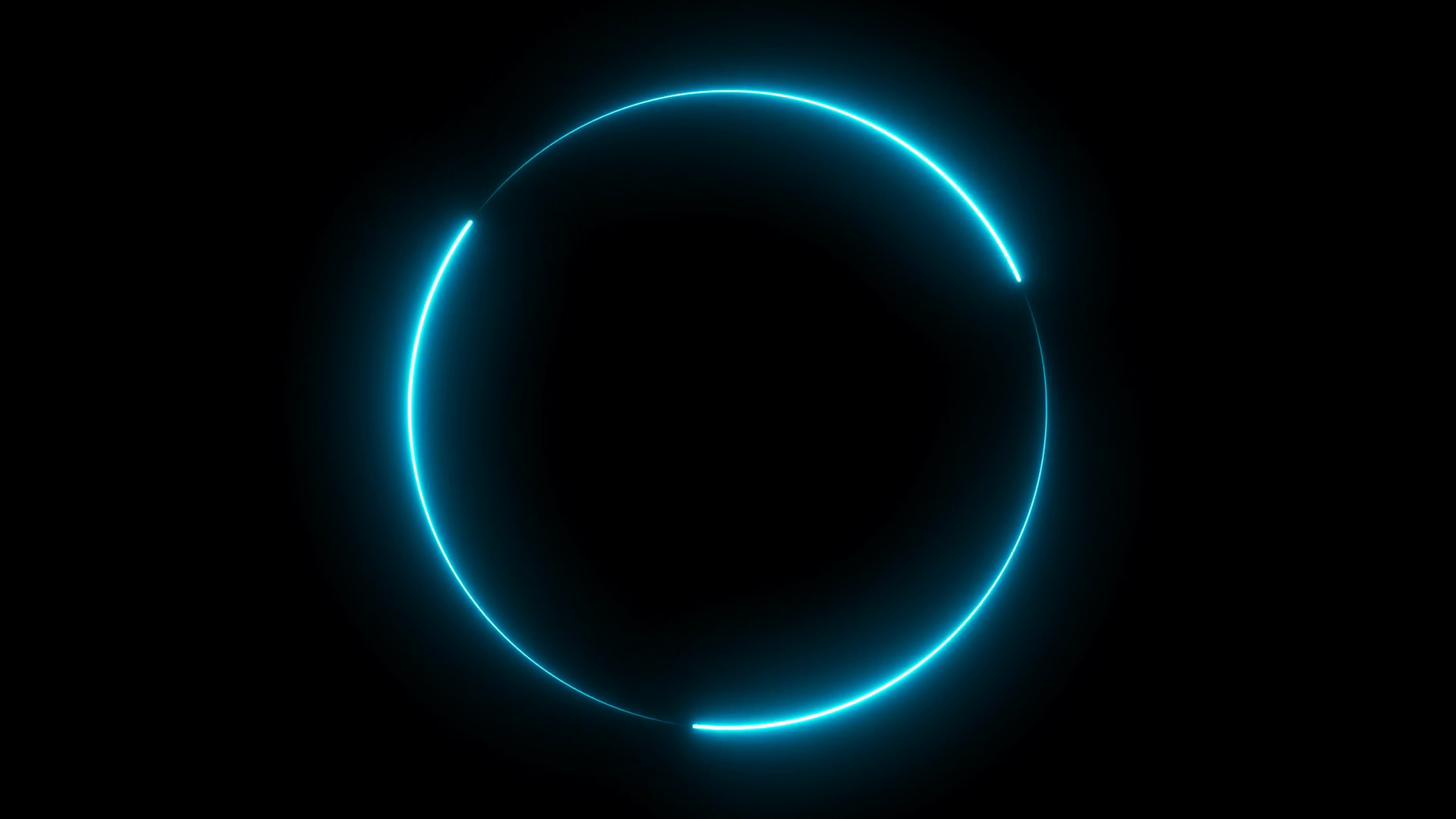 Neon Blue Glowing Ring Overlay With Smooth Stock Motion Graphics SBV ...