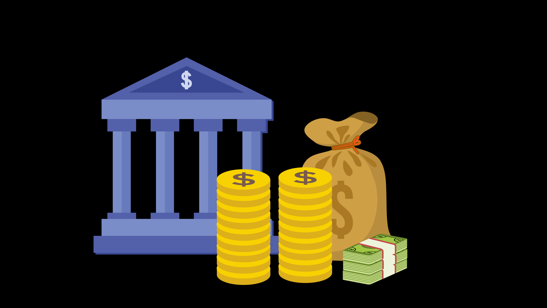 Banking Savings Animation With Coins Cash Stock Footage SBV-354006185 ...