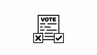 Minimalist Voting Choice Icon with Yes and No Checkboxes for Survey, Poll, or Decision Making Animation
