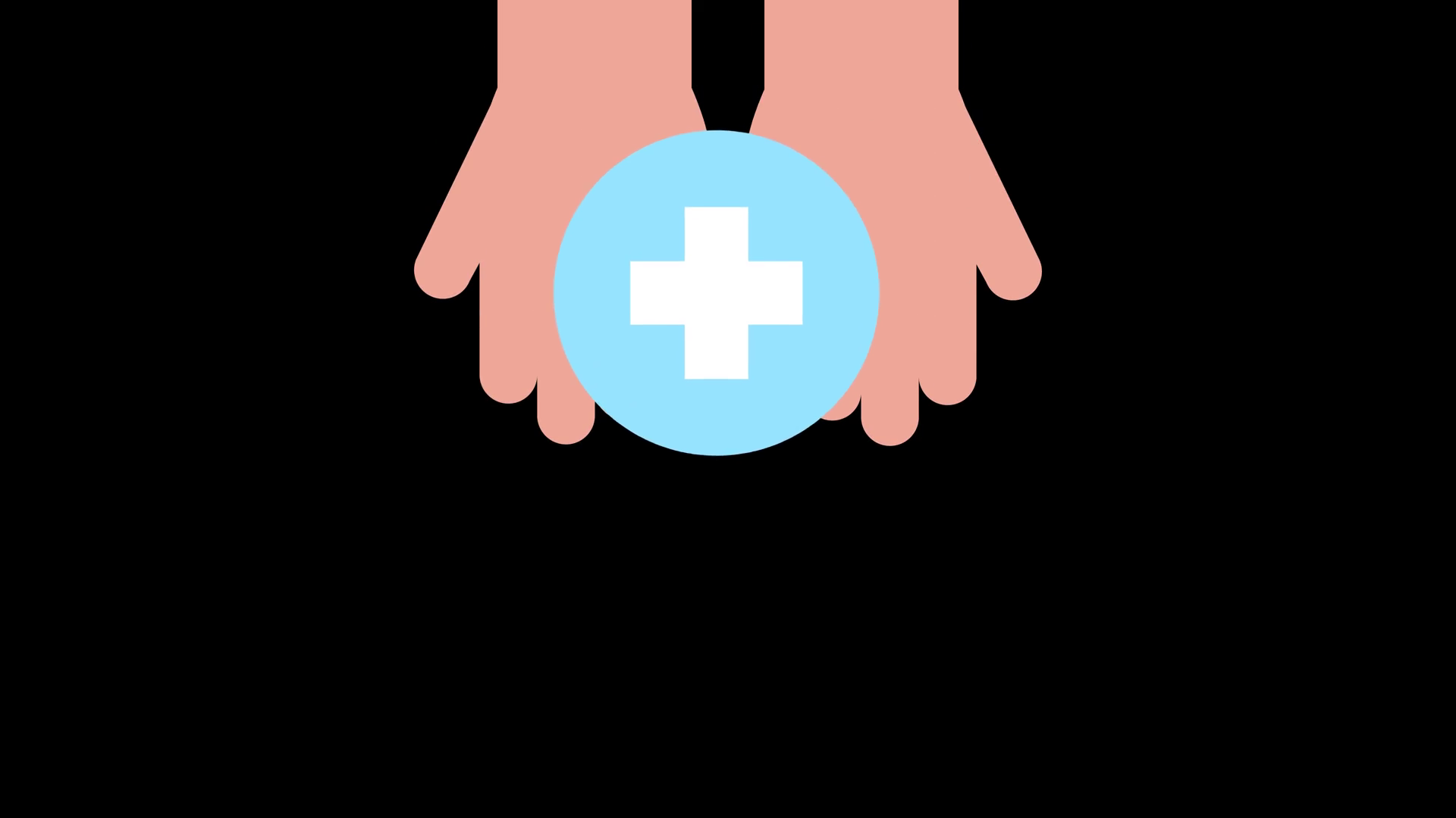Healthcare Support Animation With Hands Stock Footage SBV-353457598 ...