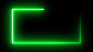 Animated Green Neon Glowing Rectangle Frame for Modern Titles, Logos, and Social Media Posts