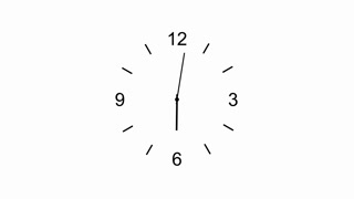 Minimalist Clock Animation with Fast Moving Hands. A Simple Concept for Time Passing, Deadlines, Schedules, and Countdowns.