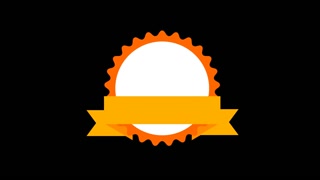 Blank Badge Label Copy Space Animation Alpha Channel