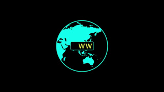 Futuristic Global Search Interface with Digital World Network and Data Access Concept