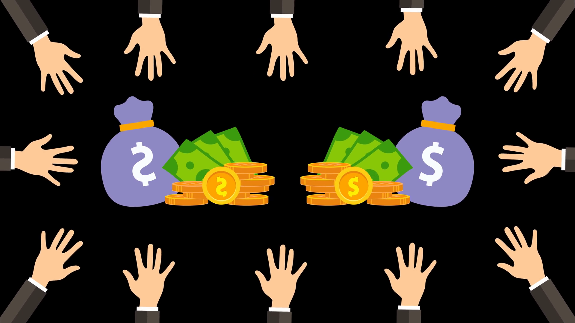 Multiple Hands Reaching Money - Finance Stock Footage SBV-352878714 ...