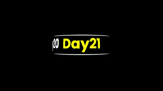 Rotating Day Counter Typography Animation on Dark Background