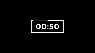 Modern Progress Bar Countdown Timer Animation with Seconds Display on Dark Background