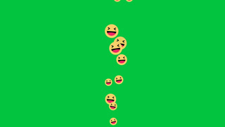 Floating Laughing Face Emojis with Playful Expressions for Fun Digital Communication and Entertainment Animation