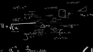 Mathematical Equations and Geometric Formulas for Education and Science Animation