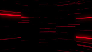 Futuristic Red Glitch Lines Animation Representing a Digital Data Stream and Cyberpunk Aesthetics on a Black Background