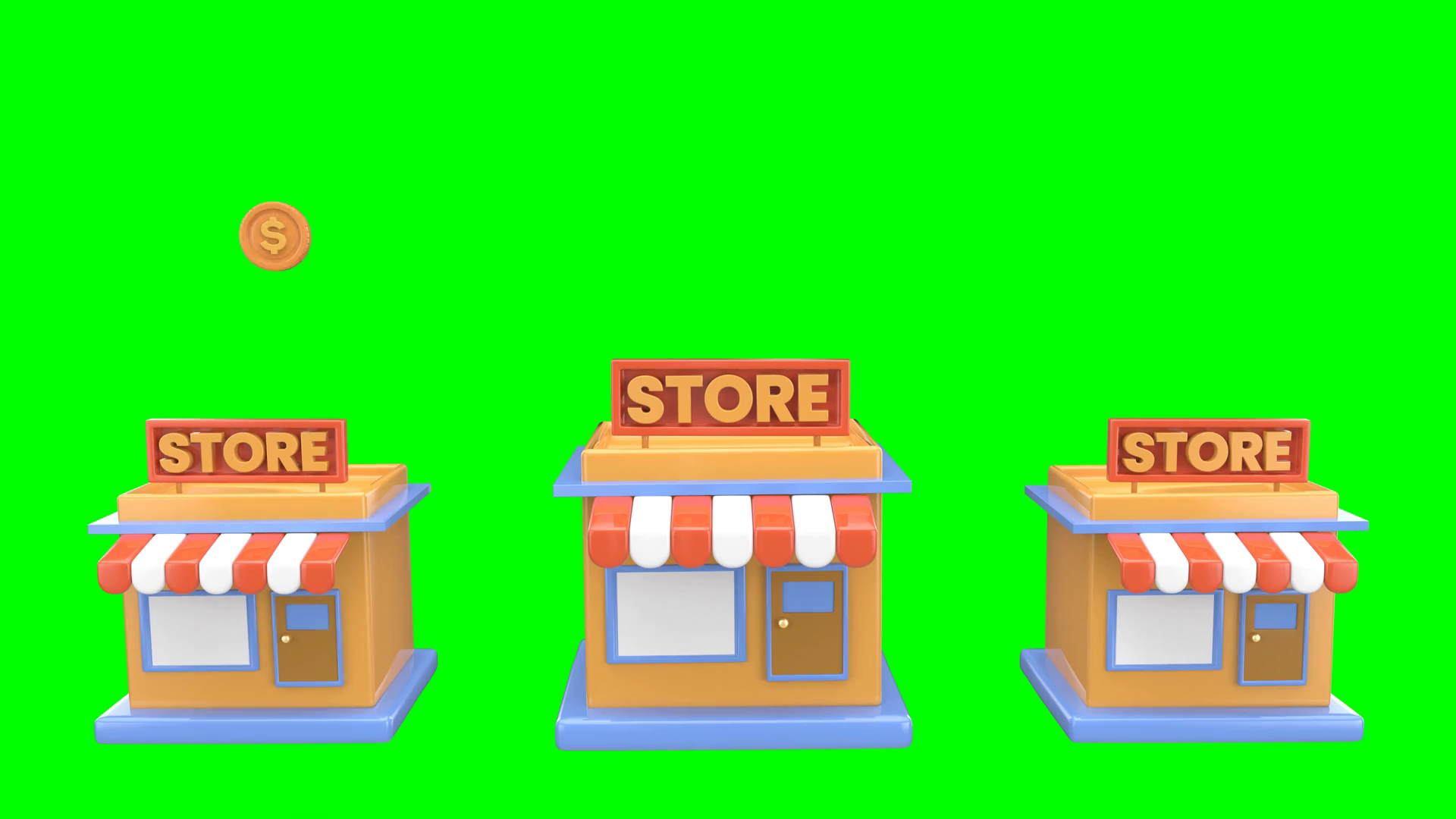 3d Icon Of Small Retail Store With Dollar Stock Footage SBV-352835613 ...