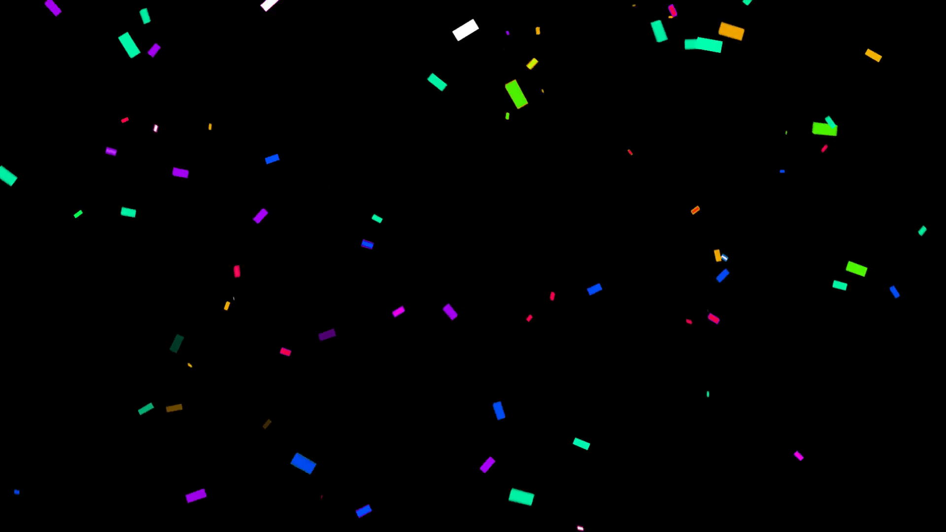 Confetti Falling Loop Animation Transparent Stock Motion Graphics SBV