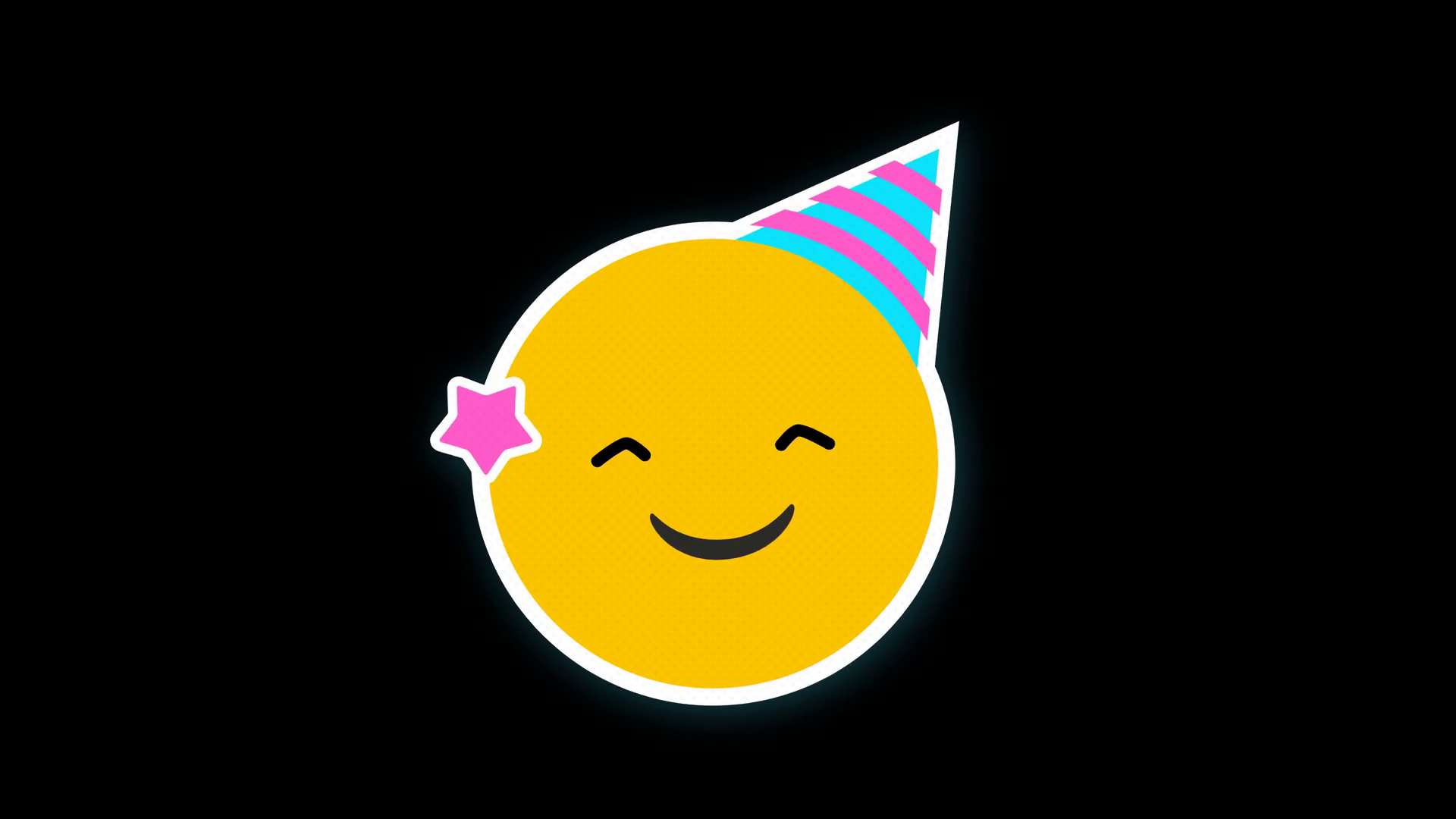 Party Hat Emoji Icon Loop Animation Video Stock Footage SBV347476842