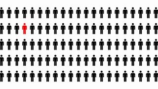 Minimal Human Crowd Icon Animation Representing Population and Social Statistics