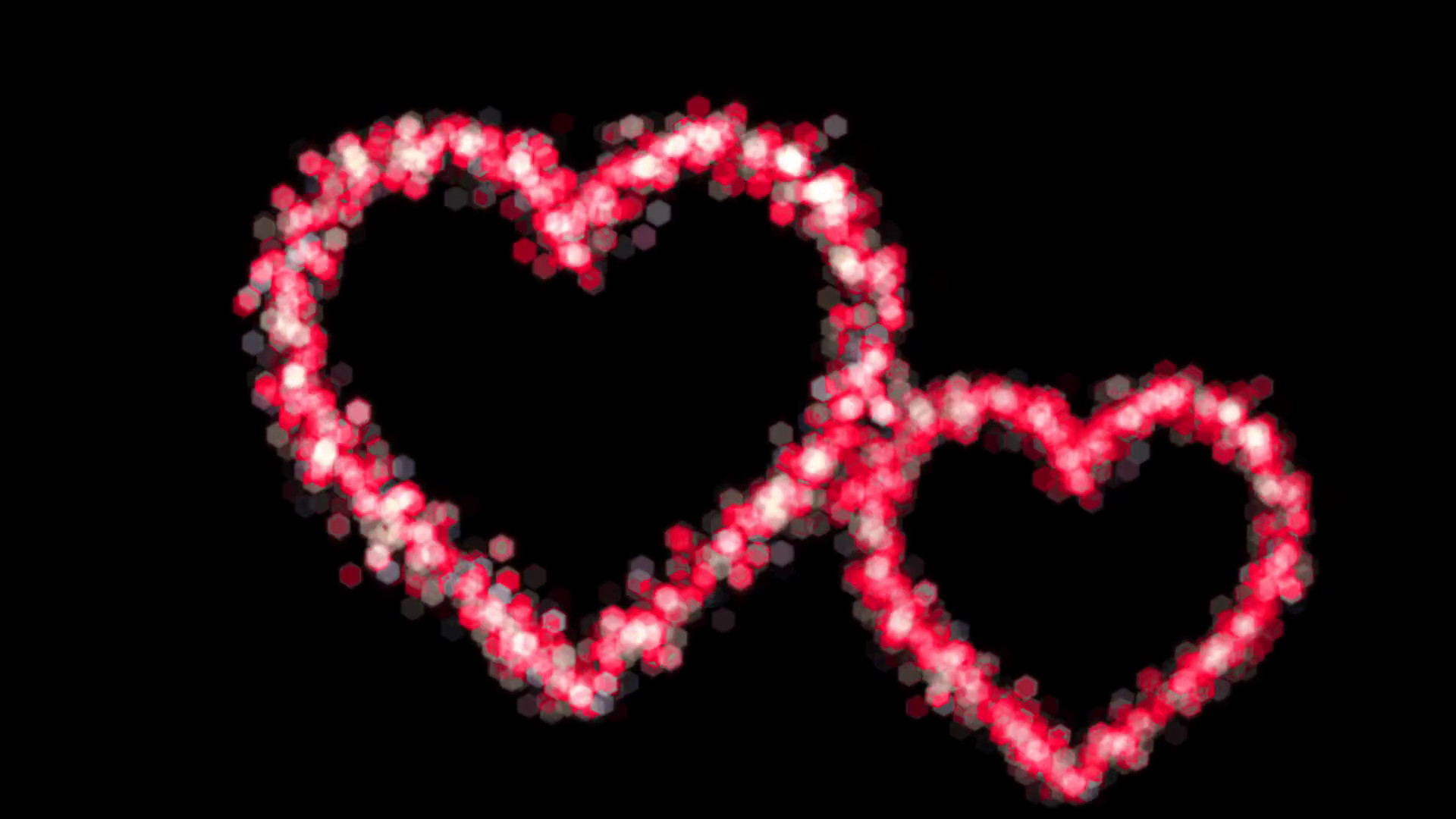 Love Glitter Heart Shape Light Glow Loop Stock Motion Graphics SBV