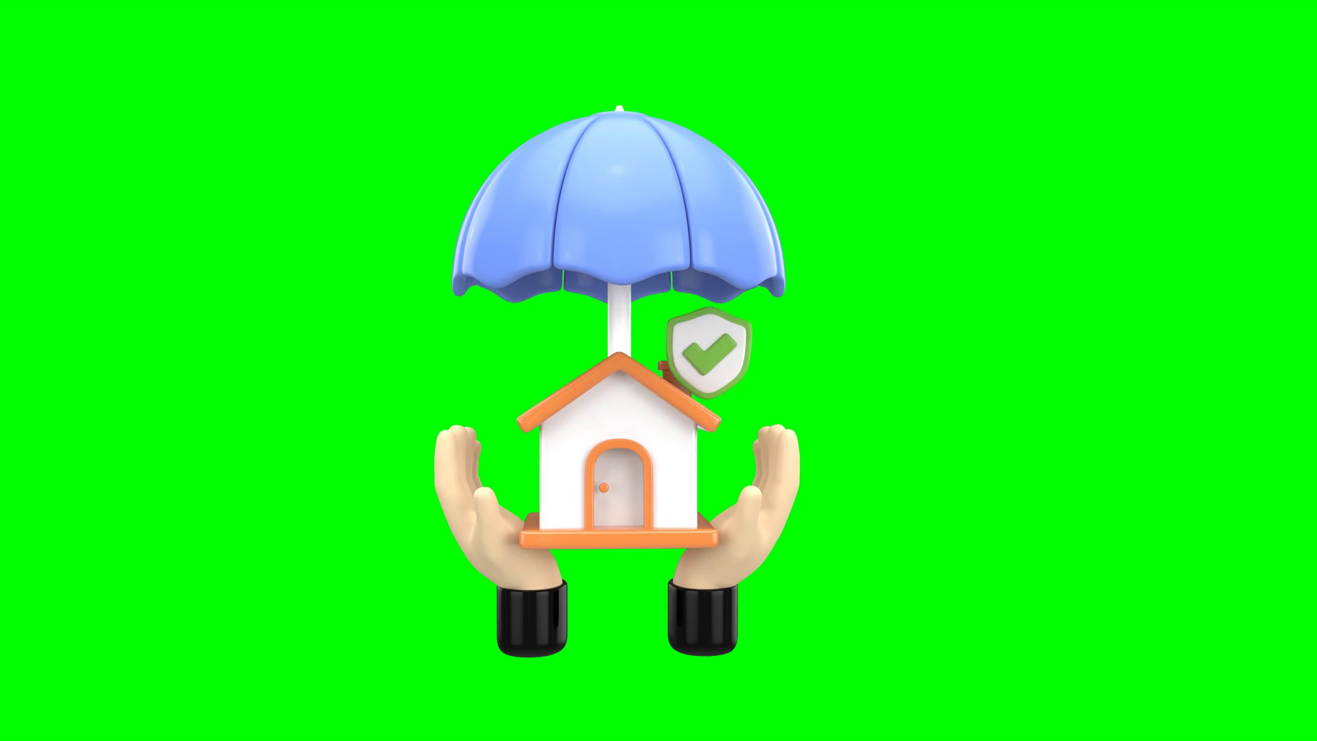Home Safety Animation With Shielding Hands Stock Footage SBV-352838490 ...