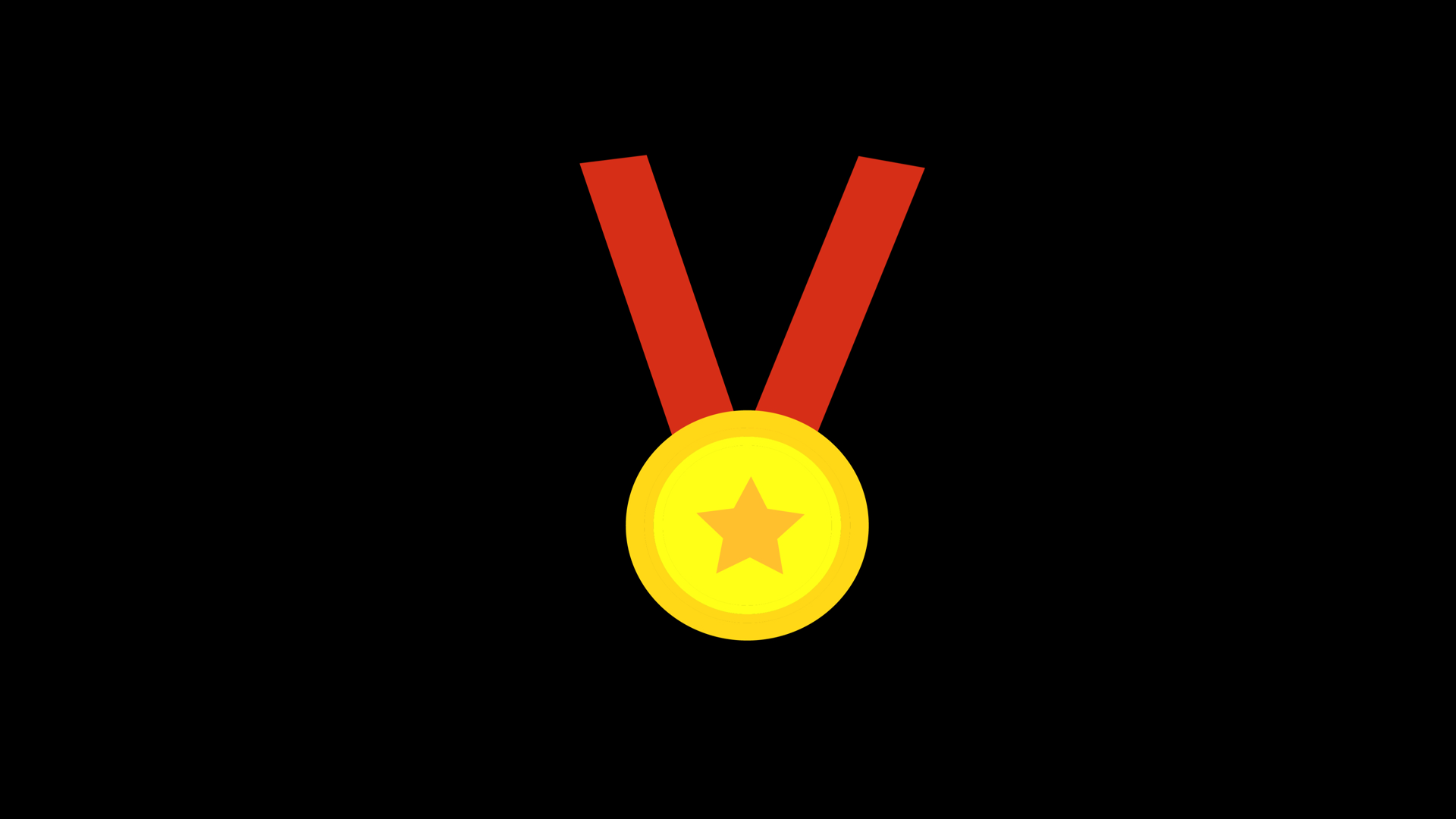 Hanging Gold Medal Animation With Red Neck Stock Footage SBV-353918266 ...