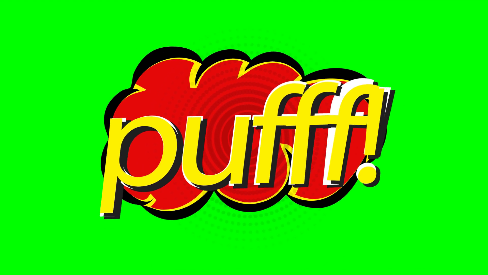 Cartoon Puff Word Comic Speech Bubble Loop Stock Footage SBV347488873