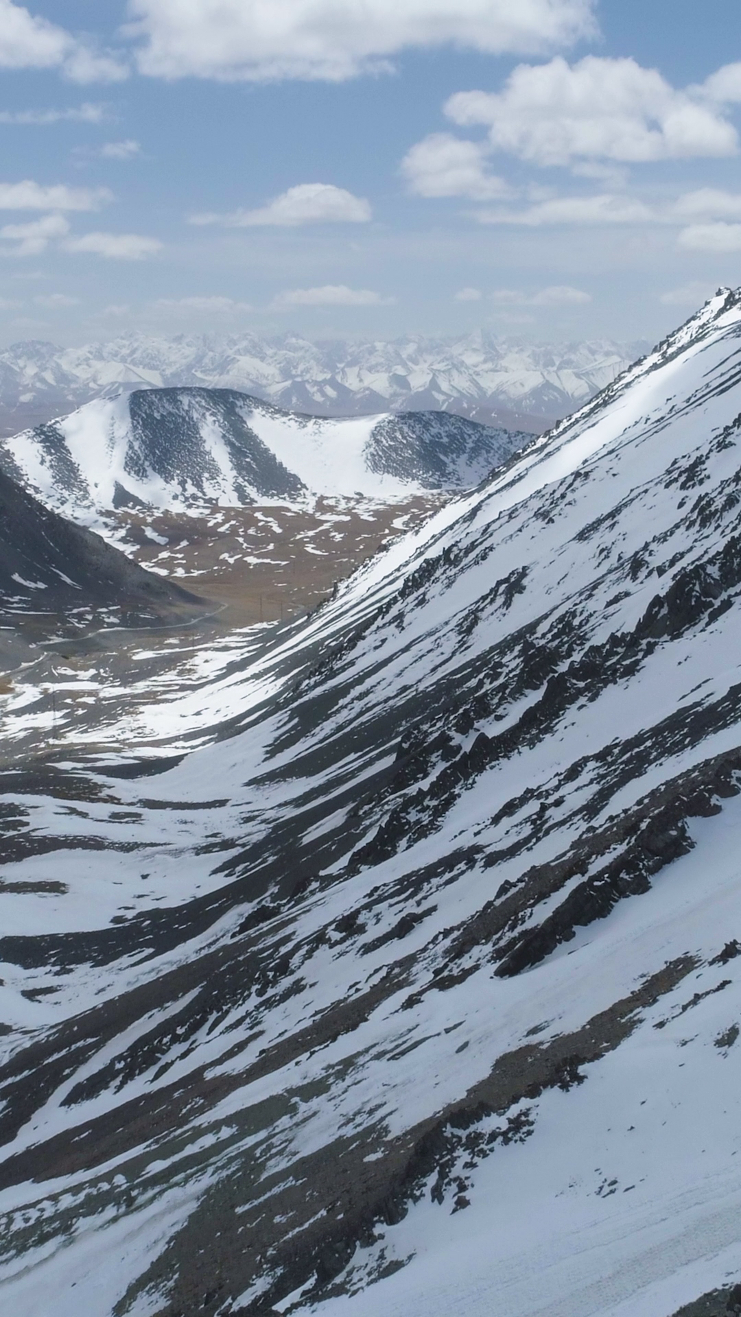 Flying Forward Over Snowy Mountain Slope At Stock Footage SBV-353034871 ...
