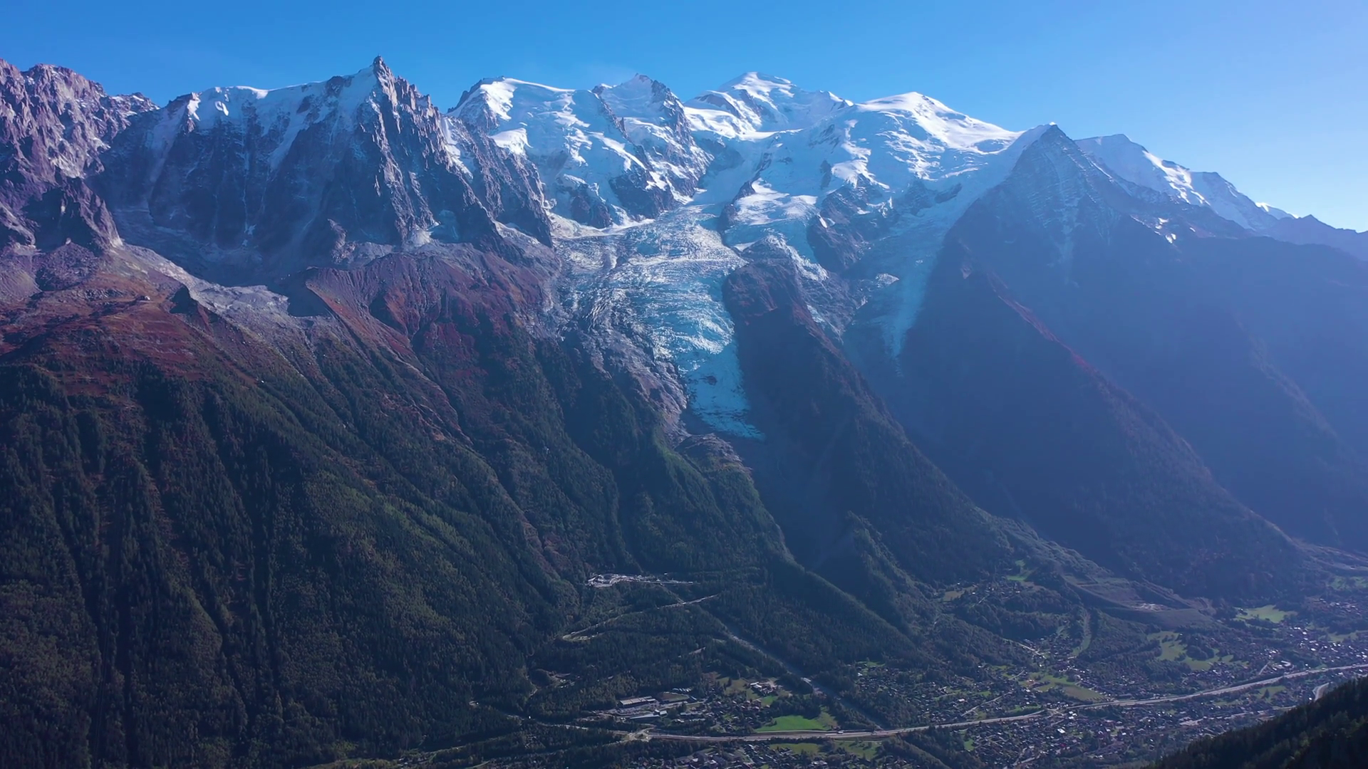 Chamonix Valley Mont Blanc Aiguille Du Midi Stock Footage SBV-348618571 ...