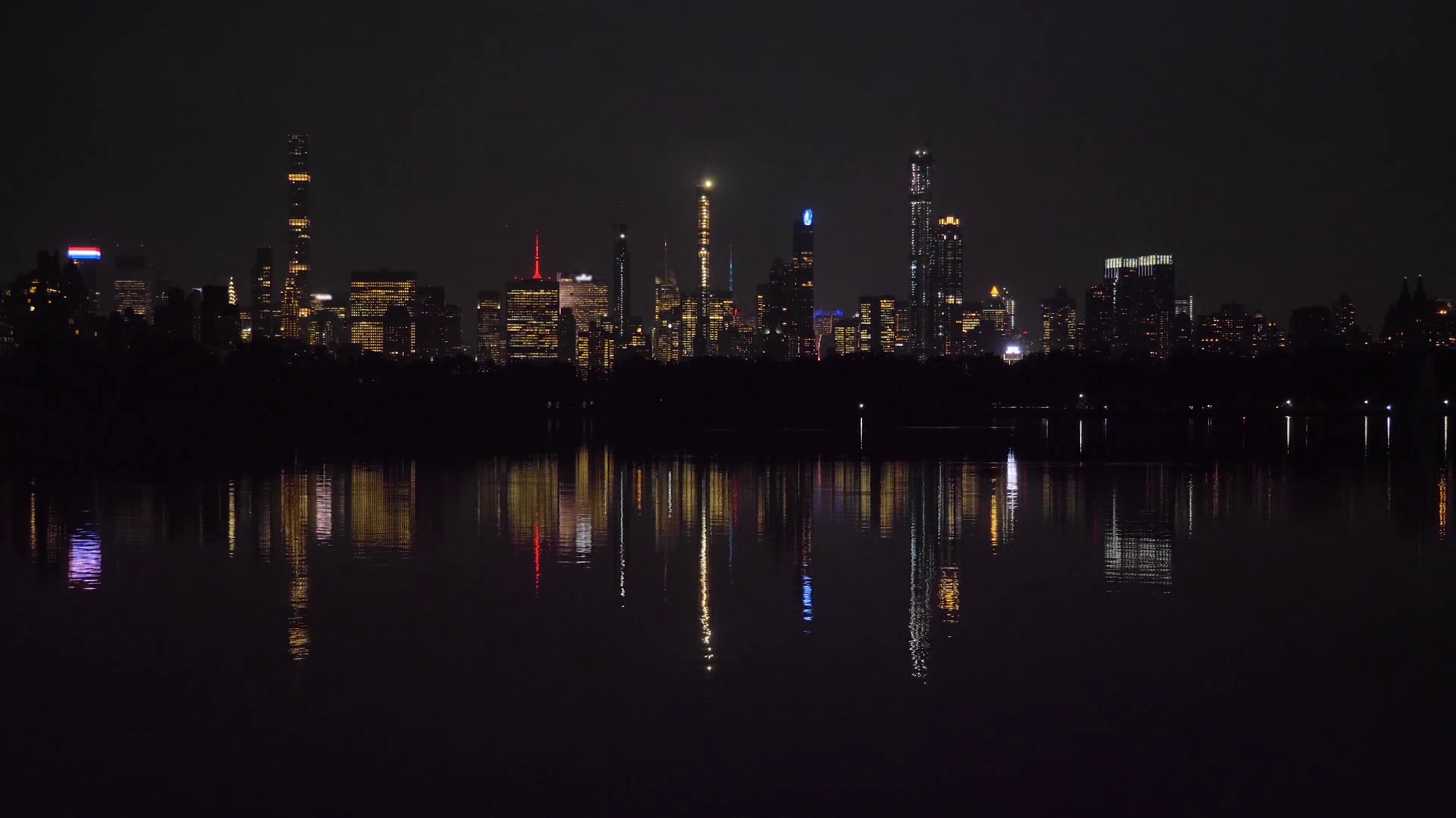 Manhattan Skyline Reflection In Jacqueline Stock Footage SBV347382293