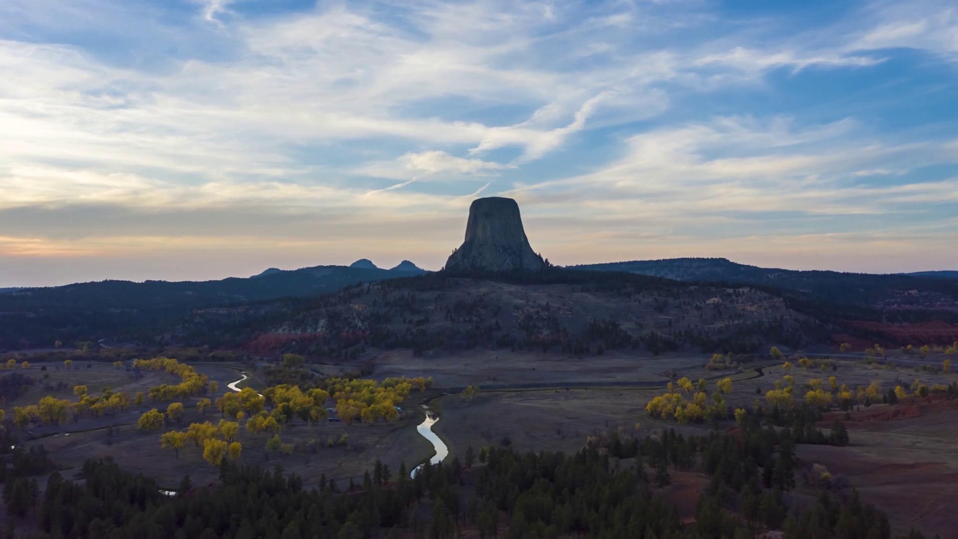 Devils Tower Butte Belle Fourche River At Stock Footage SBV347256114