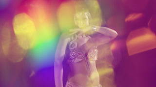 A beautiful oriental belly dancer stylish studio shoot