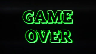 vintage game over words from retro computer arcade game