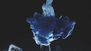 Abstract Ink colour flowing in water
