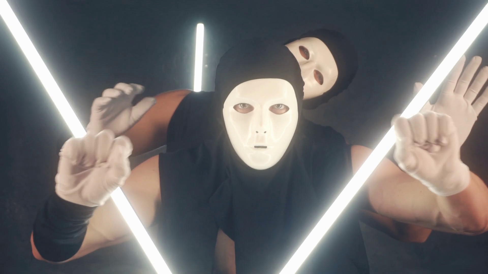 Men in white masks Stock Video Footage 0023 SBV333542604 Storyblocks