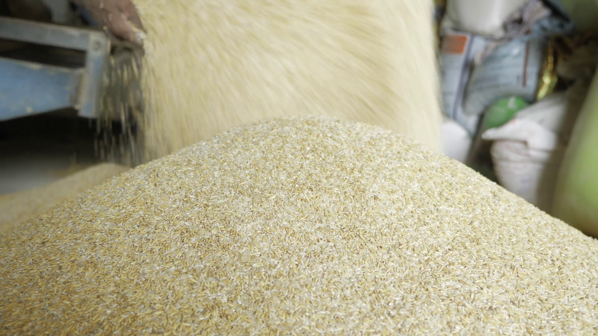 Efficient Rice Milling In Action - Stock Footage SBV-353129892 ...