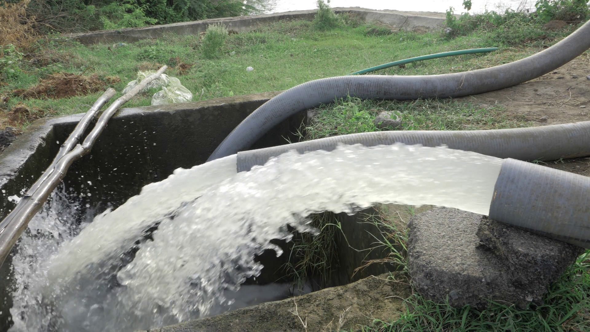 Gushing Water From Pipes In Wild - Sight To Stock Footage SBV-352875576 ...