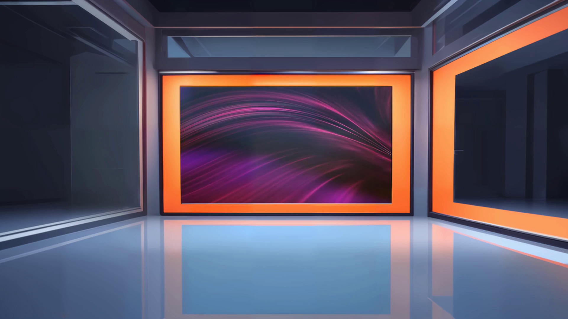 Immersive Newsroom Virtual Green Screen Stock Footage SBV347700467