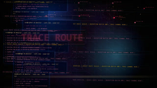 Digital Cybersecurity Trace Route Network Data Interface