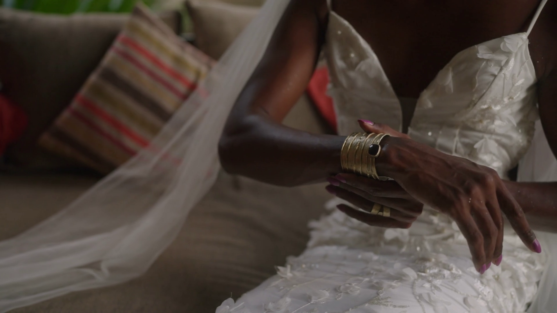 Non-binary Black Bride In Fashionable White Stock Footage SBV-348571526 ...